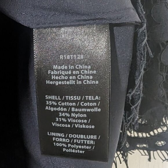 Rachel Zoe | Brody Lace Off-the-Shoulder Blouse in Navy - Picture 8 of 11